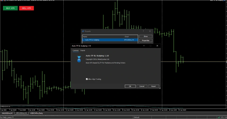 ATR-Based TP/SL Automation