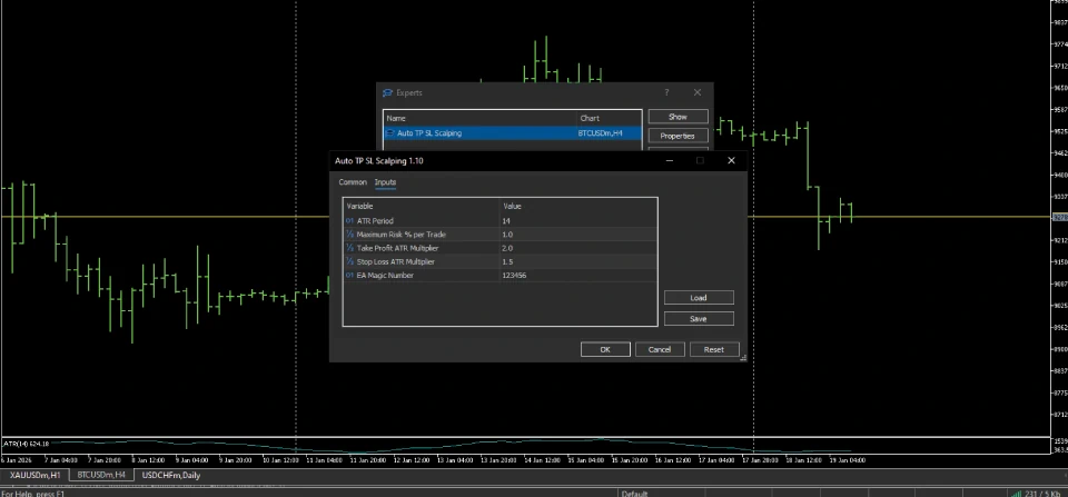 ATR-Based TP/SL Automation