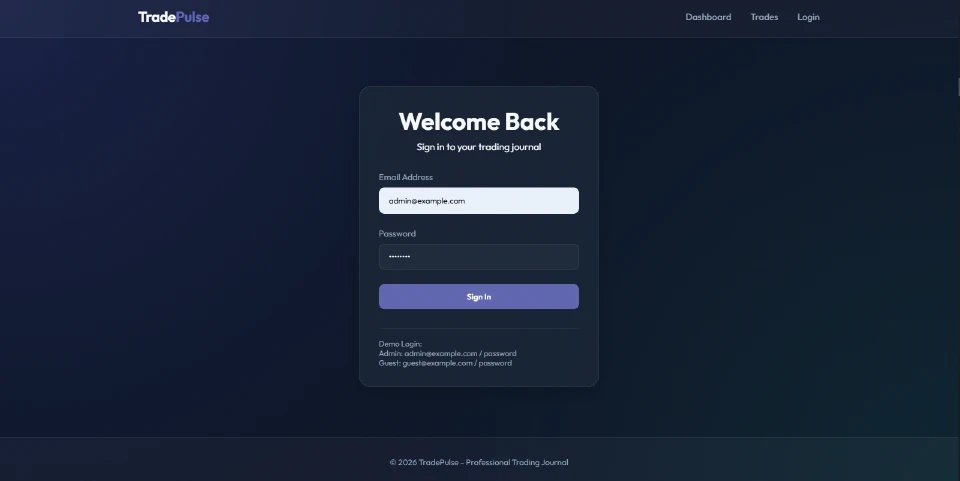 Professional Trading Journal & Portfolio System