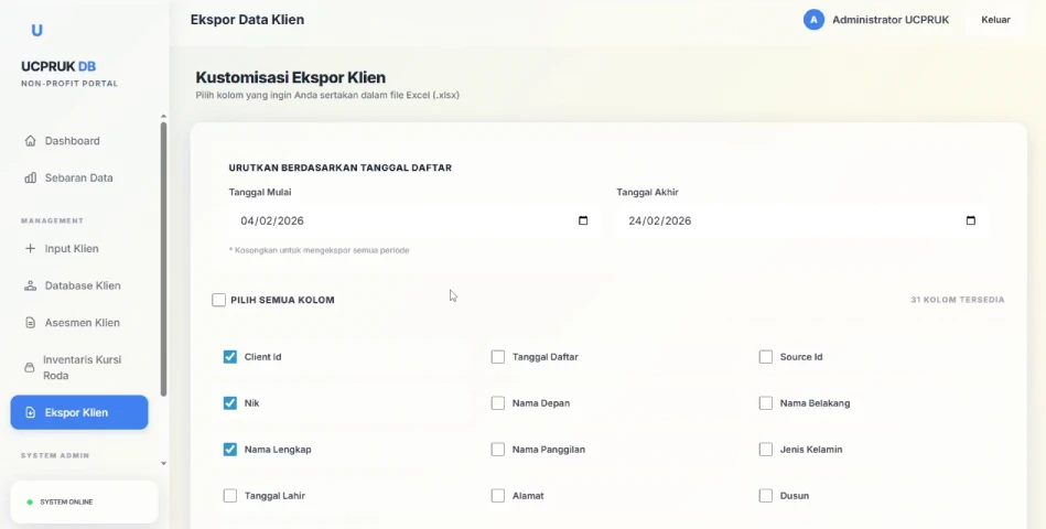 Client Database Management System